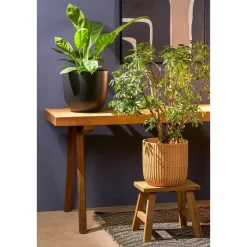 Mica Decorations Bold Houten Krukje - L38 cm - Gerecycled Hout