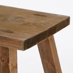 Mica Decorations Bold Houten Krukje - L38 cm - Gerecycled Hout