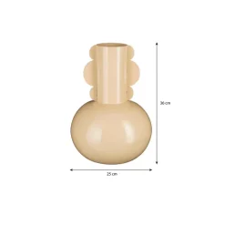 Mica Decorations Boyd Vaas - H36 x Ø25 cm - Beige