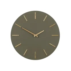 Mica Decorations Brixen Wandklok - Ø35,5 cm - Donkergroen