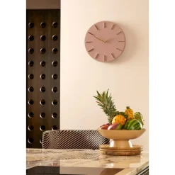 Mica Decorations Brixen Wandklok - Ø35,5 cm - Bruin