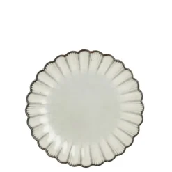 Mica Decorations Corfu Ontbijtbord - H2,5 x Ø21 cm - Keramiek - Grijs