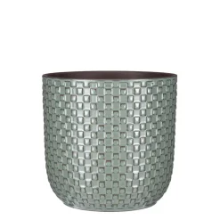 Mica Decorations Daan Bloempot - H20,5 x Ø21,5 cm - Groen
