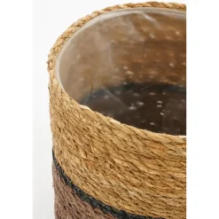 Mica Decorations Damian Plantenmand - Set van 2 - Ø20 cm - Zeegras