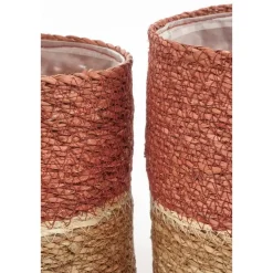 Mica Decorations Damian Plantenmand - Set van 2 - Ø20 cm - Zeegras