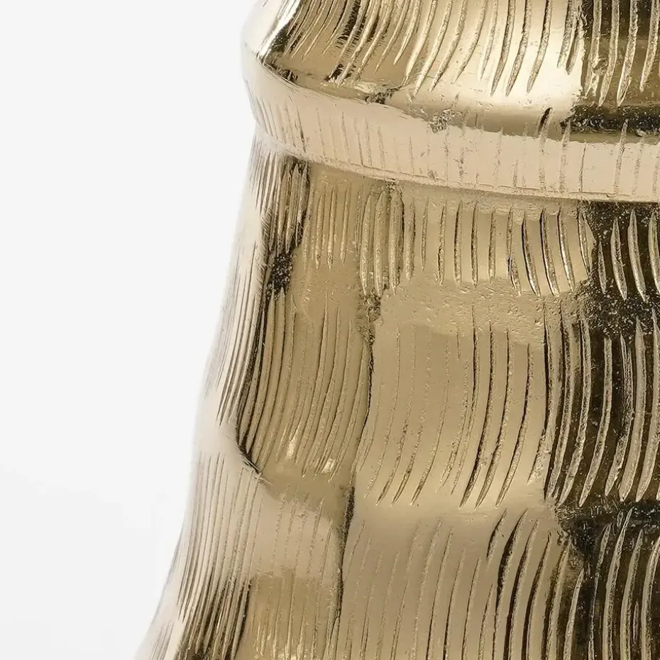 Mica Decorations Decoratie Kerstboom - H36 x Ø11 cm - Aluminium - Goud