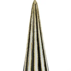 Mica Decorations Decoratie Kerstboom - H40 x Ø9 cm - Glas - Wit, Zwart