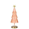 Mica Decorations Decoratie Kerstboom - H40 x Ø13 cm - IJzer - Roze