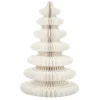 Mica Decorations Decoratie Kerstboom - H153 x Ø104 cm - Papier - Wit