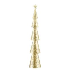 Mica Decorations Decoratie Kerstboom - L18 x B9 x H91 cm - IJzer - Goud
