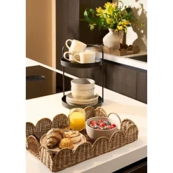 Mica Decorations Eleta Dienblad - Set van 2 - L50 x B35 x H8 cm