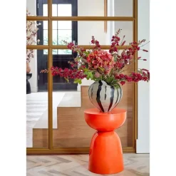 Mica Decorations Elliot Bijzettafel - H45 x Ø32 cm - IJzer - Oranje