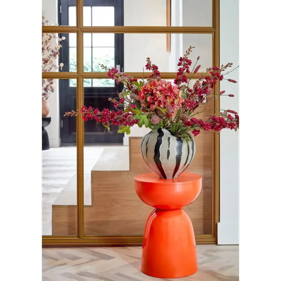 Mica Decorations Elliot Bijzettafel - H45 x Ø32 cm - IJzer - Oranje