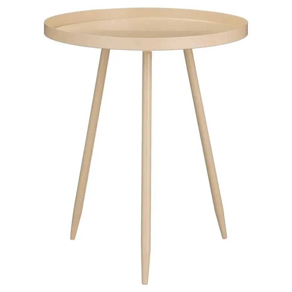 Mica Decorations Flores Bijzettafel - H49 x Ø42 cm - Beige