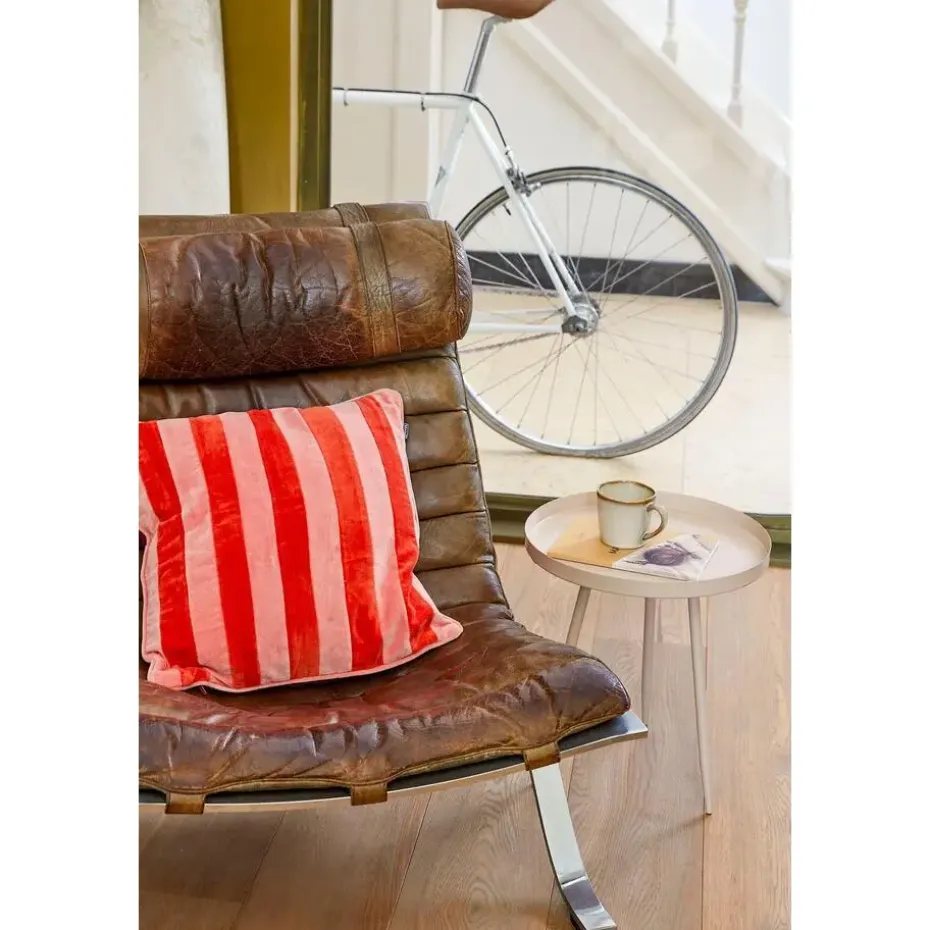 Mica Decorations Flores Bijzettafel - H49 x Ø42 cm - Beige