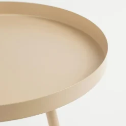 Mica Decorations Flores Bijzettafel - H49 x Ø42 cm - Beige