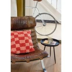 Mica Decorations Flores Bijzettafel - H44 x Ø40 cm - Zwart