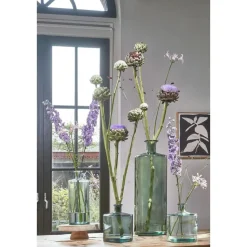 Mica Decorations Guan Glazen Fles - H75 x Ø25 cm - Groen