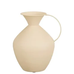 Mica Decorations Gyge Vaas - L26 x B22 x H31 cm - Metaal - Off-white