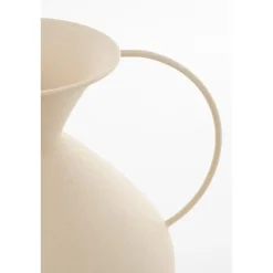 Mica Decorations Gyge Vaas - L26 x B22 x H31 cm - Metaal - Off-white