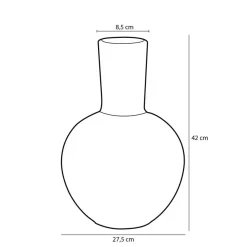 Mica Decorations Holm Vaas - H42 x Ø27,5 cm - Keramiek - Crème