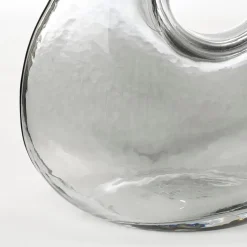 Mica Decorations Jay Vaas - L18,5 x B10,5 x H25 cm - Glas - Lichtgrijs