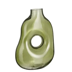 Mica Decorations Jay Vaas - L18,5 x B10,5 x H25 cm - Glas - Lichtgroen