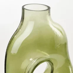 Mica Decorations Jay Vaas - L18,5 x B10,5 x H25 cm - Glas - Lichtgroen