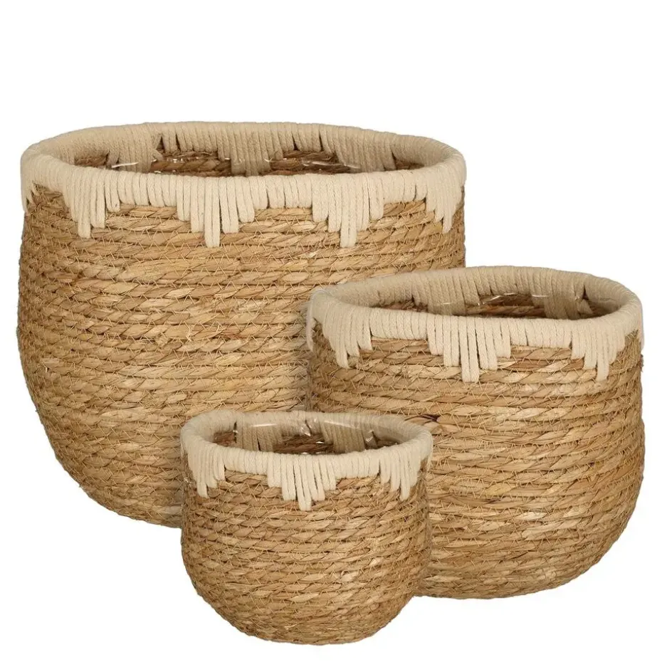 Mica Decorations Jorck Plantenmandenset - H24 x Ø26 cm - Beige