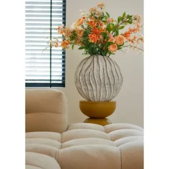 Mica Decorations Jovi Vaas - L43 x B23 x H41 cm - Keramiek - Wit