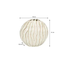 Mica Decorations Jovi Vaas - L43 x B23 x H41 cm - Keramiek - Wit