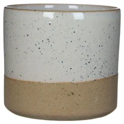 Mica Decorations Lago Bloempot - H18 x Ø20,5 cm - Wit