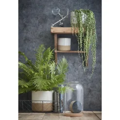 Mica Decorations Lago Bloempot - H18 x Ø20,5 cm - Wit