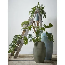 Mica Decorations Lester Vaas - H50 x Ø30 cm - Terracotta - Groen