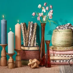 Mica Decorations Nino Kandelaar - H10 x Ø21 cm - Mangohout - Bruin