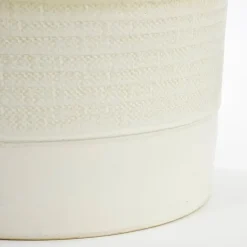 Mica Decorations Olof Bloempot - H20 x Ø22 cm - Terracotta - Crème