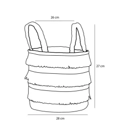 Mica Decorations Opbergmand - Set van 2 - H30 x Ø32 cm - Bruin