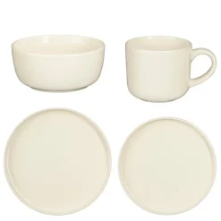 Mica Decorations Ozzu Serviesset 4 Persoons - Steengoed - Off-white