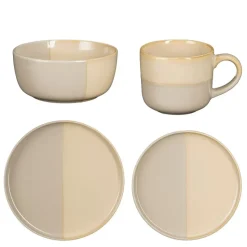 Mica Decorations Ozzu Serviesset 4 Persoons - Steengoed - Grijs