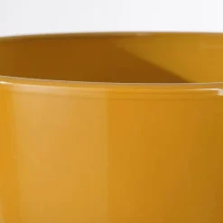 Mica Decorations Planten/bloempot Tusca - geel - D28 x H25cm