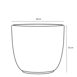 Mica Decorations Planten/bloempot Tusca - geel - D28 x H25cm