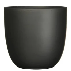 Mica Decorations Planten/bloempot Tusca - Zwart - D31/H28 cm