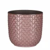 Mica Decorations Plantenpot - keramiek - roze - 13 x 13 cm