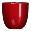 Mica Decorations Plantenpot - rood - keramiek - 28 x 25 cm