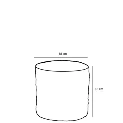 Mica Decorations Plantenpot - rotan - bruin - plantenmand - 18 x 18 cm