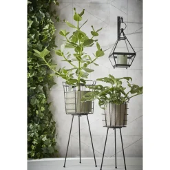 Mica Decorations Plantenpot - wit - keramiek - 23 x 21 cm