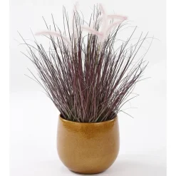 Mica Decorations Plantenpot - keramiek - geel glans - D25/H20 cm