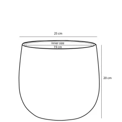 Mica Decorations Plantenpot - keramiek - geel glans - D25/H20 cm