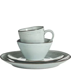 Mica Decorations Racco Serviesset 4 Persoons - Steengoed - Lichtgrijs