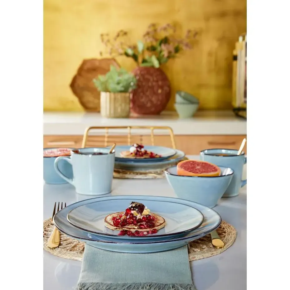 Mica Decorations Racco Serviesset 4 Persoons - Steengoed - Lichtgrijs